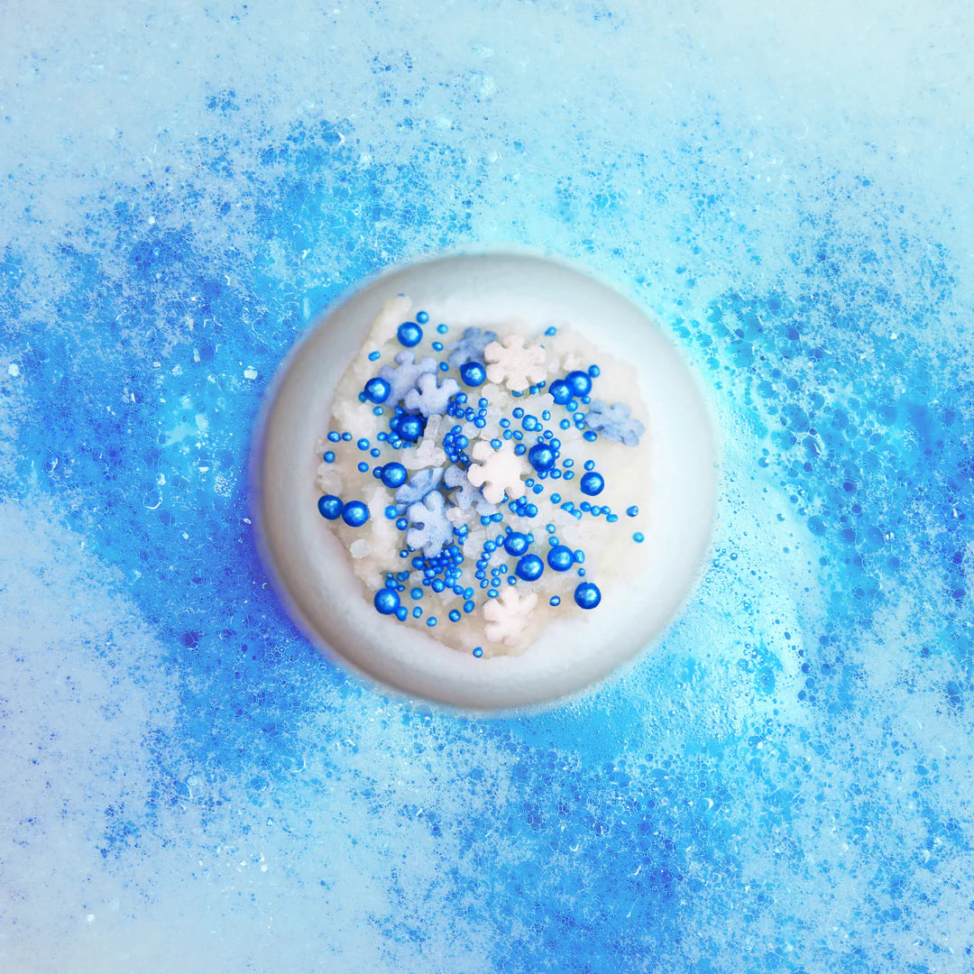 puremetics bath bomb 'Rose Garden' with foaming oil care peeling frosting